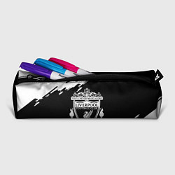 Пенал для ручек Liverpool белые краски штрихи, цвет: 3D-принт — фото 2