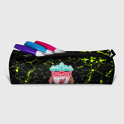 Пенал для ручек Ливерпуль зеленые трещины, цвет: 3D-принт — фото 2
