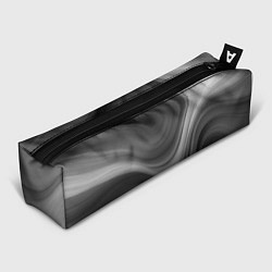 Пенал для ручек Серые волны абстракция однотонная, цвет: 3D-принт