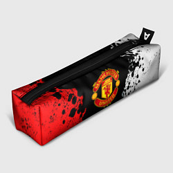 Пенал для ручек Манчестер Юнайтед краски абстрактные, цвет: 3D-принт