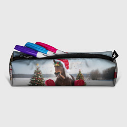 Пенал для ручек Новогодний конь, цвет: 3D-принт — фото 2