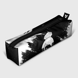 Пенал для ручек Реал Мадрид черно белые краски, цвет: 3D-принт