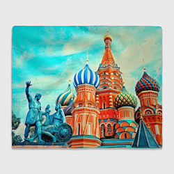 Плед флисовый Blue Kremlin, цвет: 3D-велсофт