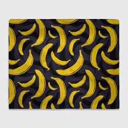 Плед флисовый Бананы, цвет: 3D-велсофт