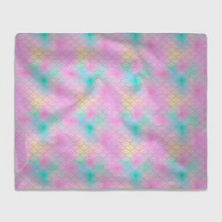 Плед флисовый Розовая чешуя, цвет: 3D-велсофт