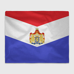 Плед флисовый Флаг и герб Голландии, цвет: 3D-велсофт