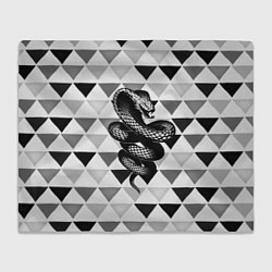 Плед флисовый Snake Geometric, цвет: 3D-велсофт
