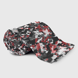Плед флисовый Камуфляж: серый/красный, цвет: 3D-велсофт — фото 2