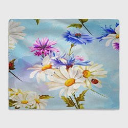 Плед флисовый Flowers, цвет: 3D-велсофт
