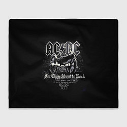 Плед флисовый AC DC - gun, цвет: 3D-велсофт