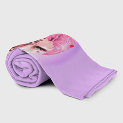 Плед флисовый Lil Peep: Pink Edition, цвет: 3D-велсофт — фото 2