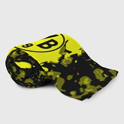 Плед флисовый FC Borussia Dortmund: Yellow & Black, цвет: 3D-велсофт — фото 2