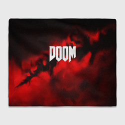 Плед флисовый DOOM: Red Fog, цвет: 3D-велсофт