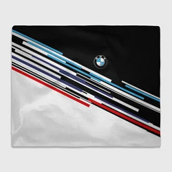Плед флисовый BMW BRAND COLOR БМВ, цвет: 3D-велсофт