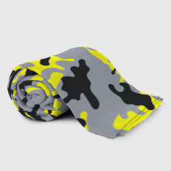 Плед флисовый Yellow & Grey Camouflage, цвет: 3D-велсофт — фото 2
