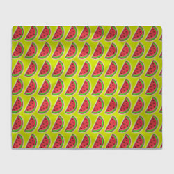 Плед флисовый Арбузный микс, цвет: 3D-велсофт