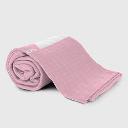 Плед флисовый BTS: Pink Grid, цвет: 3D-велсофт — фото 2