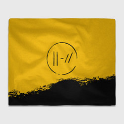 Плед флисовый 21 Pilots: Yellow Logo, цвет: 3D-велсофт