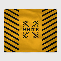 Плед флисовый Off-White: Yellow Style, цвет: 3D-велсофт