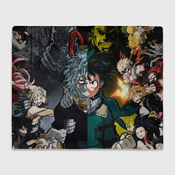 Плед флисовый Моя геройская академия 1, цвет: 3D-велсофт