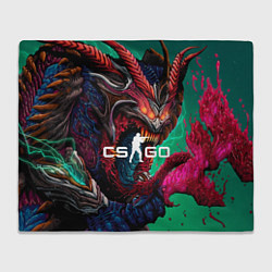 Плед флисовый CS GO hyper beast skin, цвет: 3D-велсофт