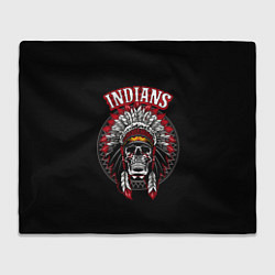Плед флисовый Indians Skulls, цвет: 3D-велсофт