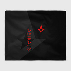 Плед флисовый Astralis: Dark Style, цвет: 3D-велсофт