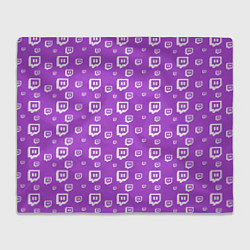 Плед флисовый Twitch: Violet Pattern, цвет: 3D-велсофт