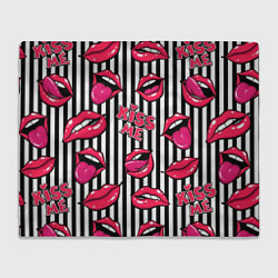 Плед флисовый Kiss Me - pattern, цвет: 3D-велсофт