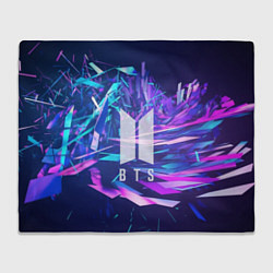 Плед флисовый BTS: Cyber Neon, цвет: 3D-велсофт