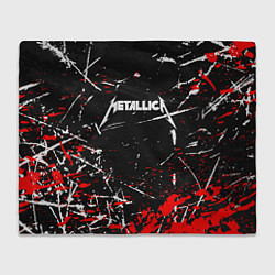 Плед флисовый METALLICA, цвет: 3D-велсофт