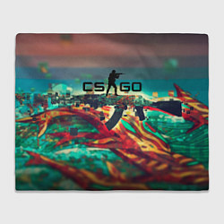 Плед флисовый CS GO logo abstract, цвет: 3D-велсофт
