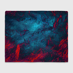 Плед флисовый Blue and Red abstract, цвет: 3D-велсофт