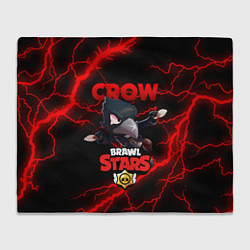 Плед флисовый BRAWL STARS CROW, цвет: 3D-велсофт