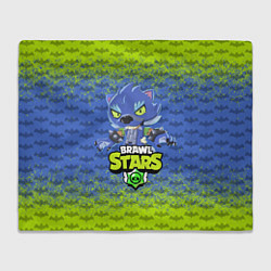 Плед флисовый BRAWL STARS LEON ОБОРОТЕНЬ, цвет: 3D-велсофт