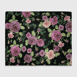 Плед флисовый Кусты роз, цвет: 3D-велсофт