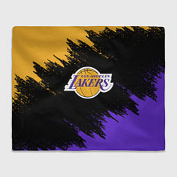 Плед флисовый LA LAKERS, цвет: 3D-велсофт