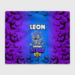 Плед флисовый Brawl stars leon оборотень, цвет: 3D-велсофт