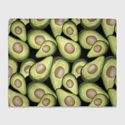 Плед флисовый Avocado background, цвет: 3D-велсофт