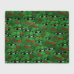 Плед флисовый Pepe The Frog, цвет: 3D-велсофт