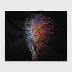 Плед флисовый Лев, цвет: 3D-велсофт