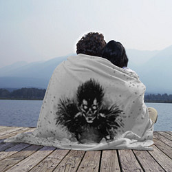 Плед флисовый Рюк черный шинигами, цвет: 3D-велсофт — фото 2