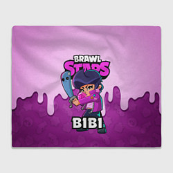 Плед флисовый BRAWL STARS BIBI, цвет: 3D-велсофт