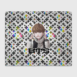 Плед флисовый BTS, цвет: 3D-велсофт