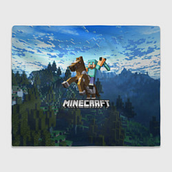 Плед флисовый Minecraft Майнкрафт, цвет: 3D-велсофт