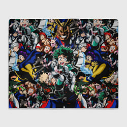 Плед флисовый Моя геройская академия, цвет: 3D-велсофт