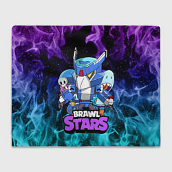 Плед флисовый BRAWL STARS MECHA CROW, цвет: 3D-велсофт