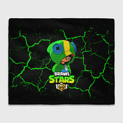 Плед флисовый BRAWL STARS LEON, цвет: 3D-велсофт