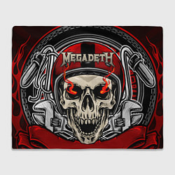 Плед флисовый Megadeth, цвет: 3D-велсофт