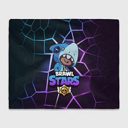 Плед флисовый Brawl Stars LEON SHARK, цвет: 3D-велсофт